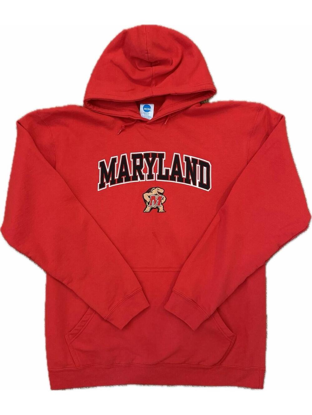 Maryland Terrapins Men’s Pullover Hoodie Sweatshirt Size Large